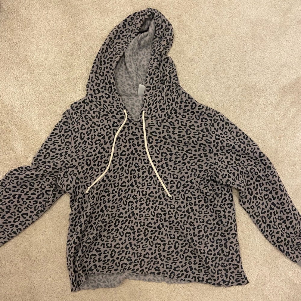 Cheetah print comfy hoodie